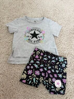 Converse Kids' Gray Floral All Star Matching Set